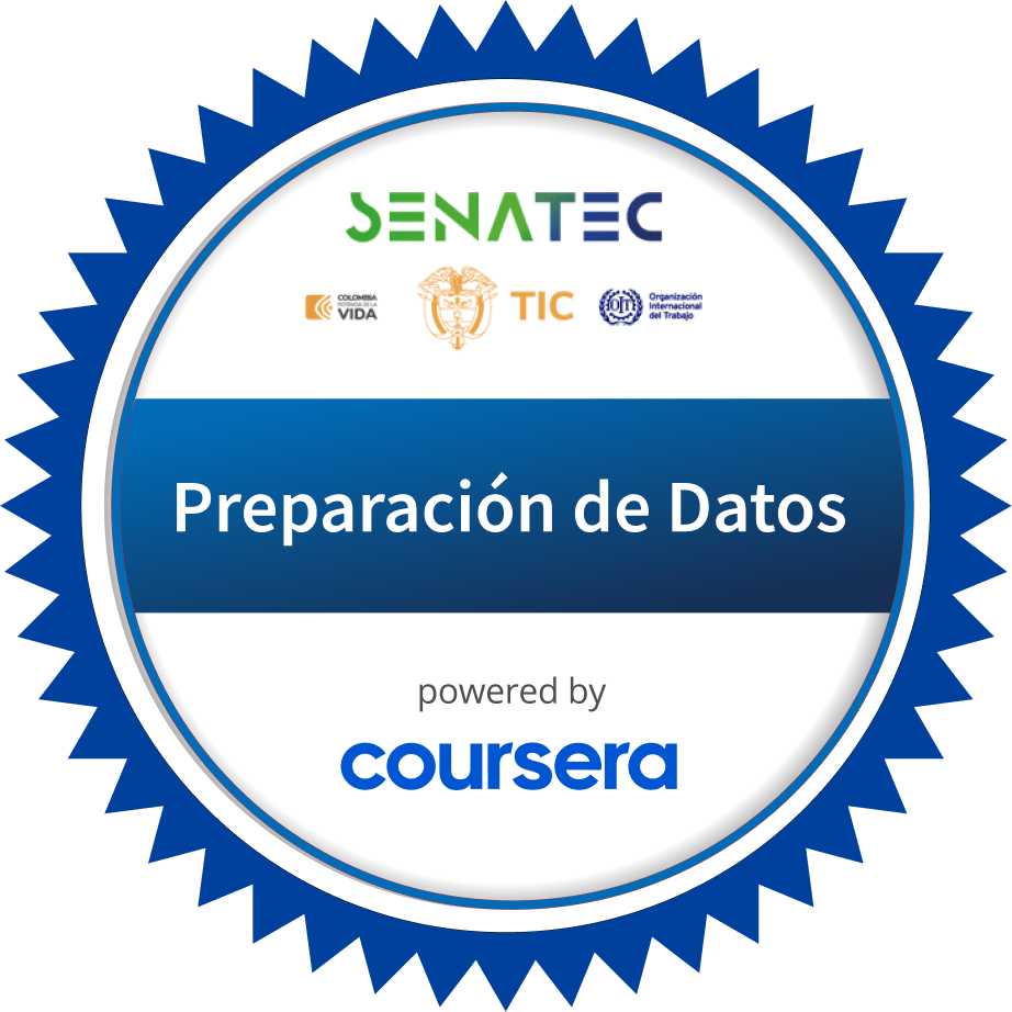 Preparación de Datos completion badge issued by COURSERA