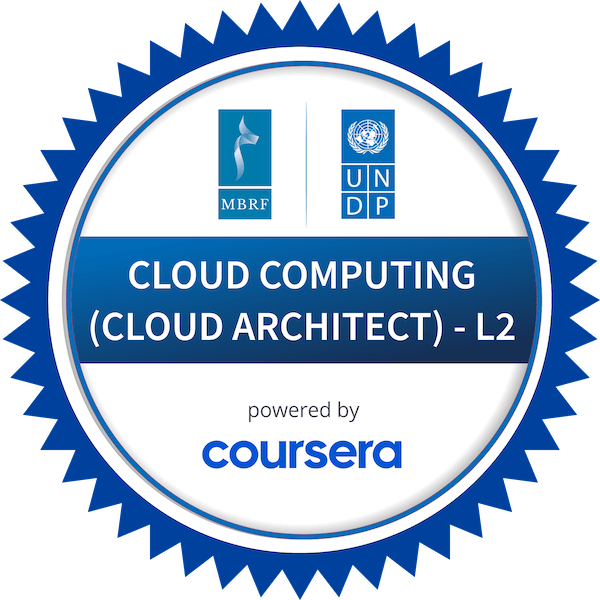 CLOUD COMPUTING (CLOUD ARCHITECT) L2 completion badge issued by COURSERA