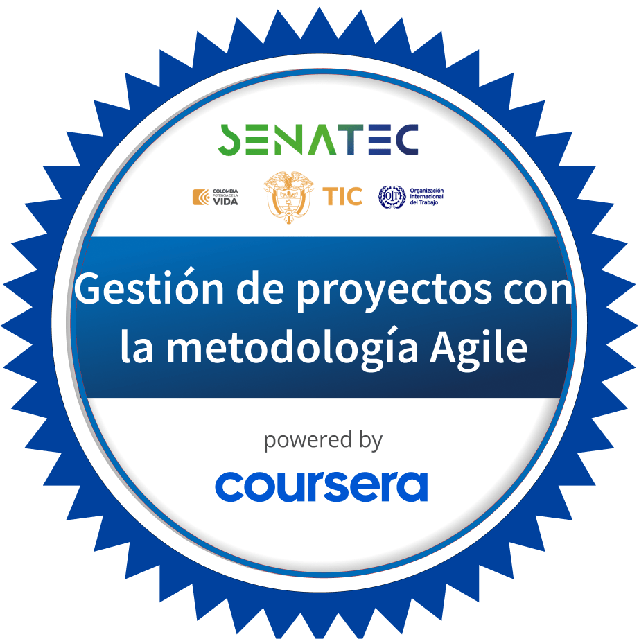 Gestión de proyectos con la metodología Agile completion badge issued by COURSERA