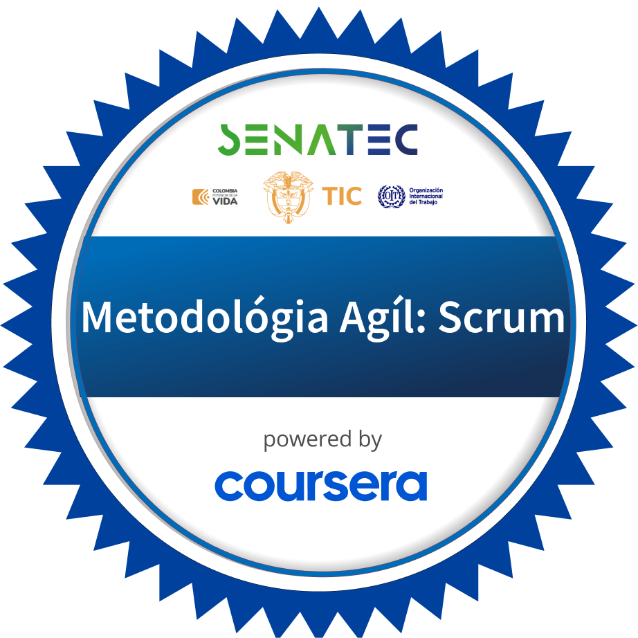 Metodológia Agíl: Scrum completion badge issued by COURSERA