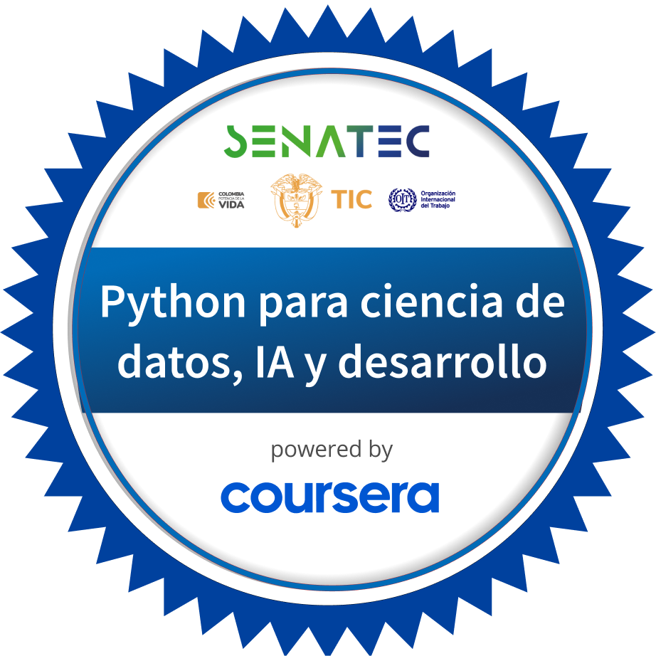 Python para ciencia de datos, IA y desarrollo logo