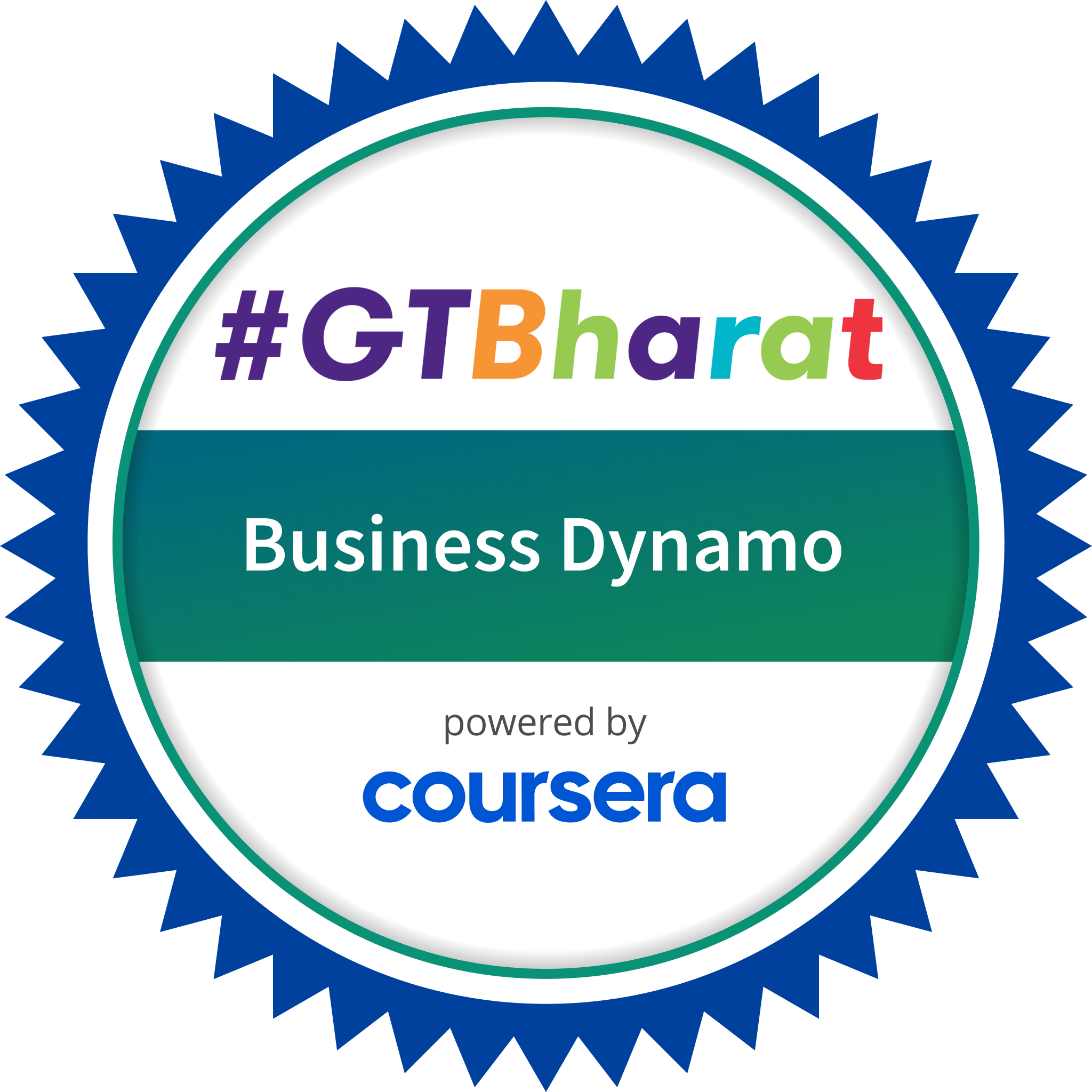 Skills for Business completion badge issued by COURSERA