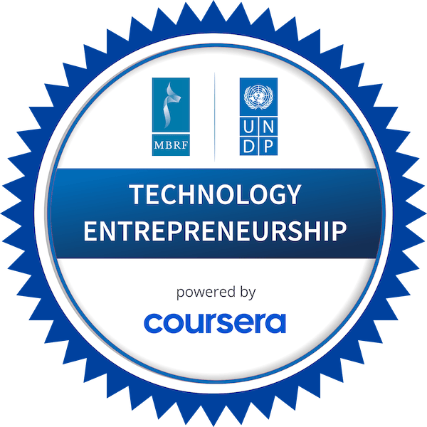 TECHNOLOGY ENTREPRENEURSHIP completion badge issued by COURSERA