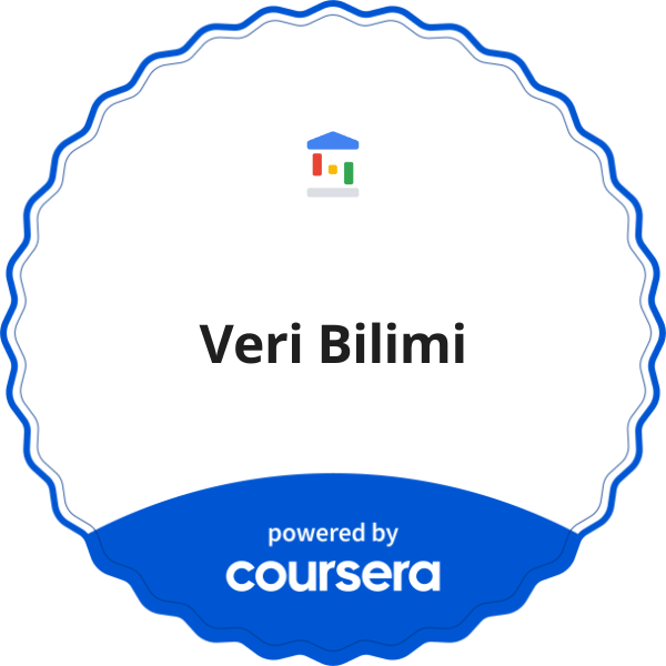 Veri Bilimi completion badge issued by COURSERA
