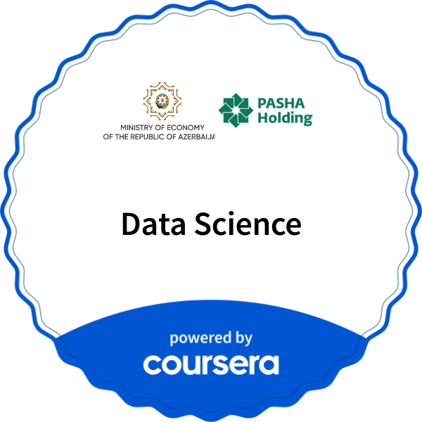 Data Science completion badge issued by COURSERA