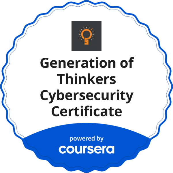 Generation of Thinkers Cybersecurity Certificate logo