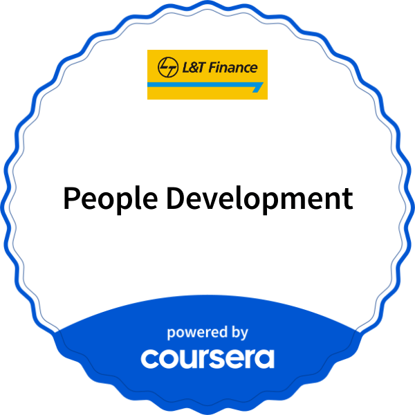 People Development completion badge issued by COURSERA