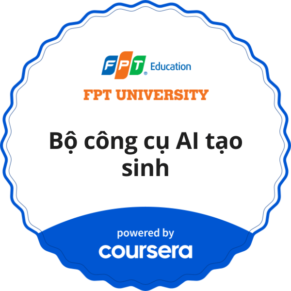 Bộ công cụ AI tạo sinh completion badge issued by COURSERA