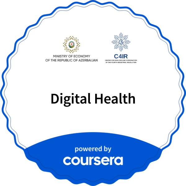 Digital Health completion badge issued by COURSERA