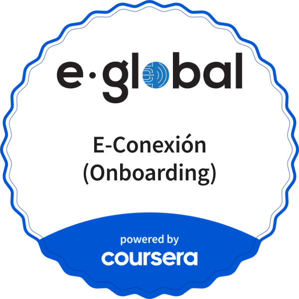E-Conexión (Onboarding) completion badge issued by COURSERA