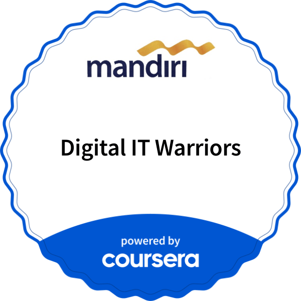 Digital IT Warriors completion badge issued by COURSERA