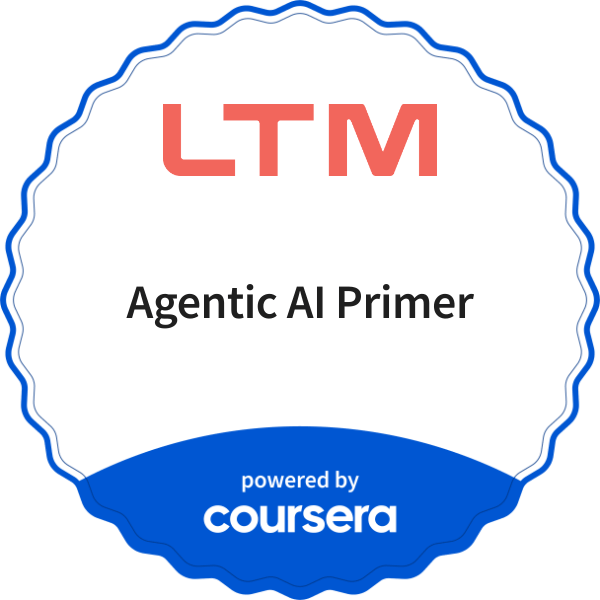 Agentic AI Primer completion badge issued by COURSERA