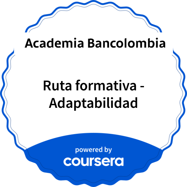 Ruta formativa - Adaptabilidad completion badge issued by COURSERA