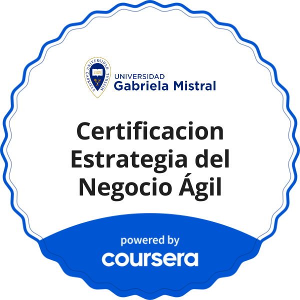 Certificacion Estrategia del Negocio Ágil completion badge issued by COURSERA