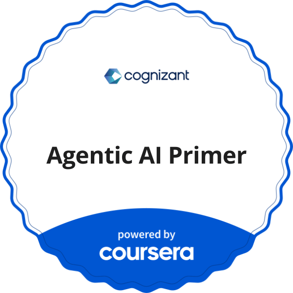 Agentic AI Primer completion badge issued by COURSERA