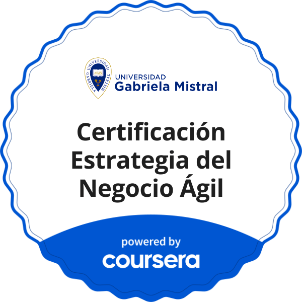 Certificación Estrategia del Negocio Ágil completion badge issued by COURSERA