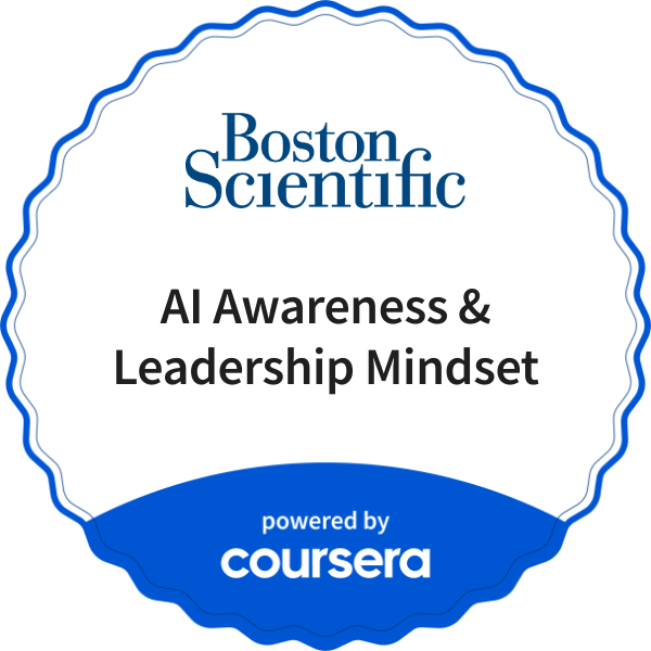 AI Awareness & Leadership Mindset completion badge issued by COURSERA