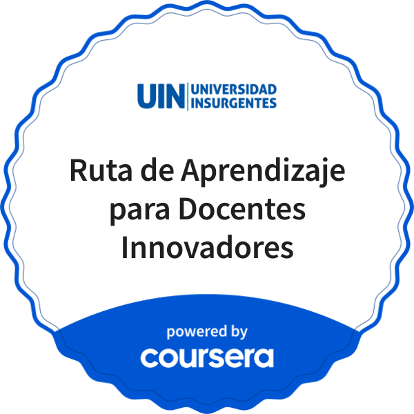 Ruta de Aprendizaje para Docentes Innovadores completion badge issued by COURSERA