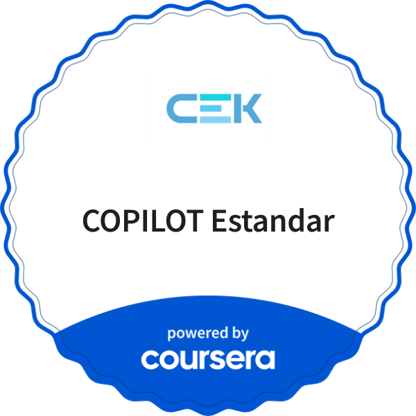 COPILOT Estandar completion badge issued by COURSERA