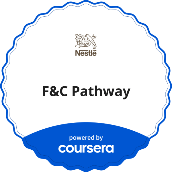 F&C Pathway completion badge issued by COURSERA