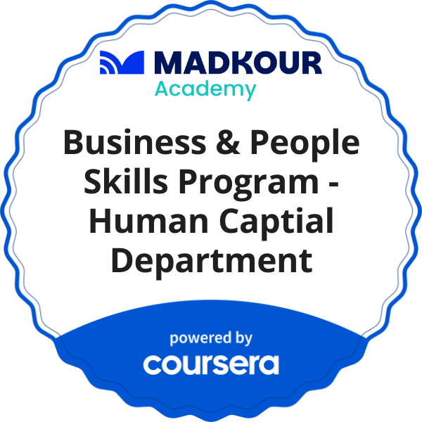Business & People Skills Program - Human Captial Department completion badge issued by COURSERA