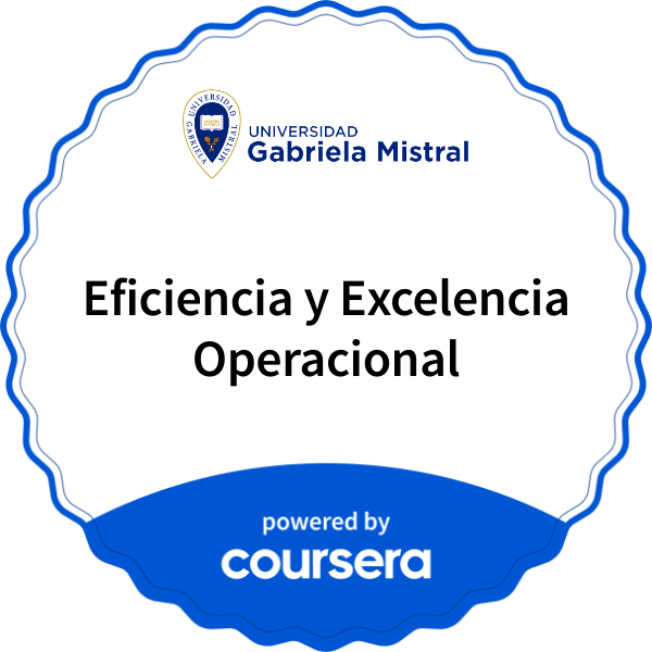 Eficiencia y Excelencia Operacional completion badge issued by COURSERA