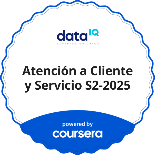Atención a Cliente y Servicio S2-2025 completion badge issued by COURSERA
