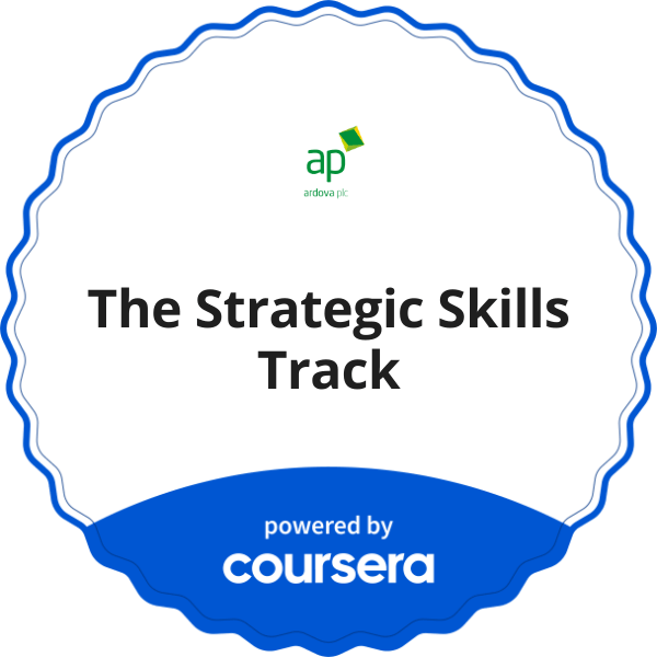 The Strategic Skills Track completion badge issued by COURSERA