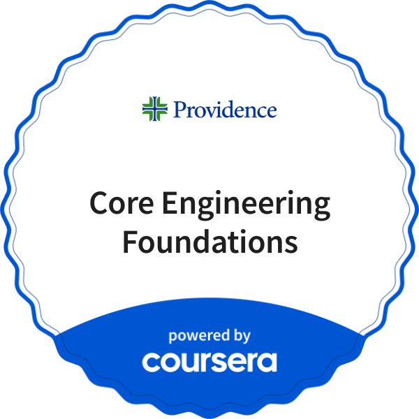 Core Engineering Foundations completion badge issued by COURSERA