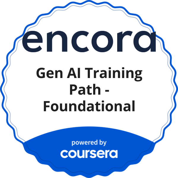 Gen AI Training Path - Foundational completion badge issued by COURSERA