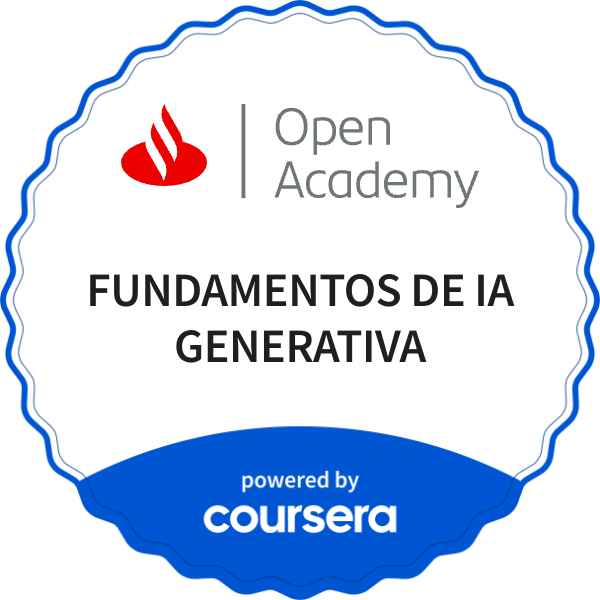 FUNDAMENTOS DE IA GENERATIVA completion badge issued by COURSERA