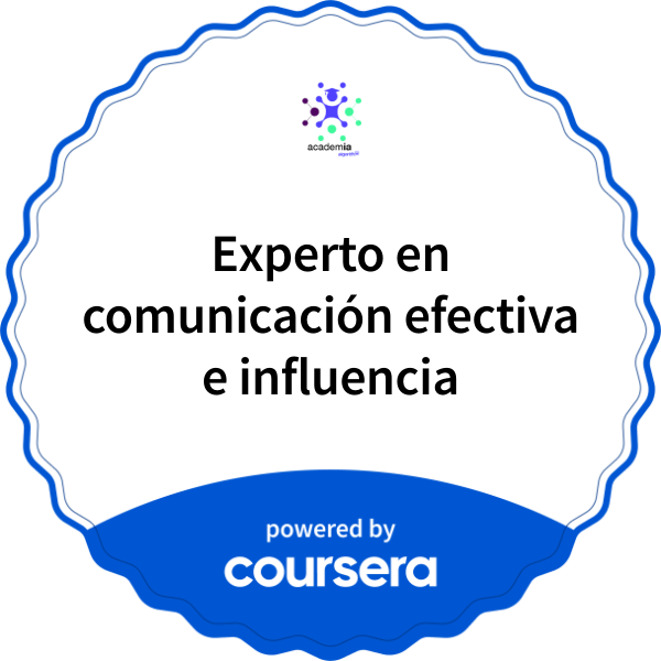 Experto en comunicación efectiva e influencia completion badge issued by COURSERA