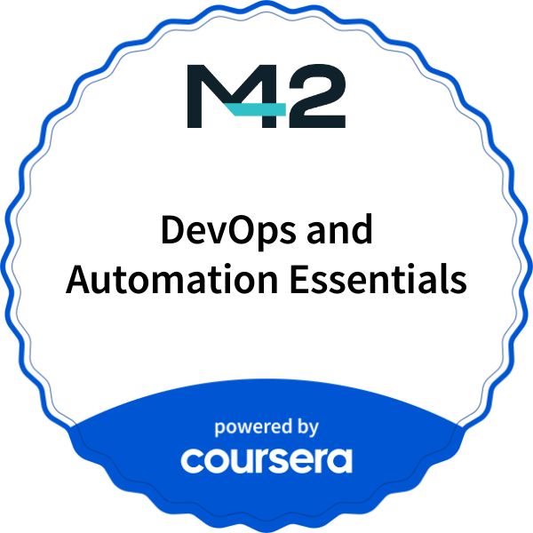 DevOps and Automation Essentials  completion badge issued by COURSERA