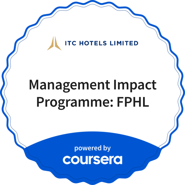 Management Impact Programme: FPHL completion badge issued by COURSERA