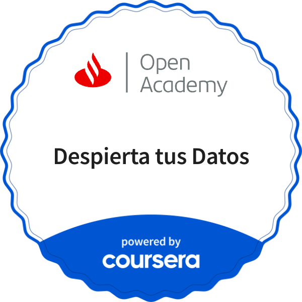 Despierta tus Datos completion badge issued by COURSERA