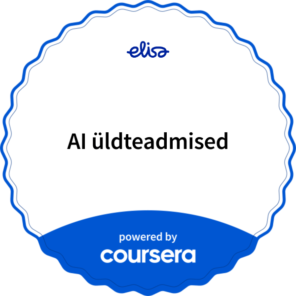 AI üldteadmised completion badge issued by COURSERA