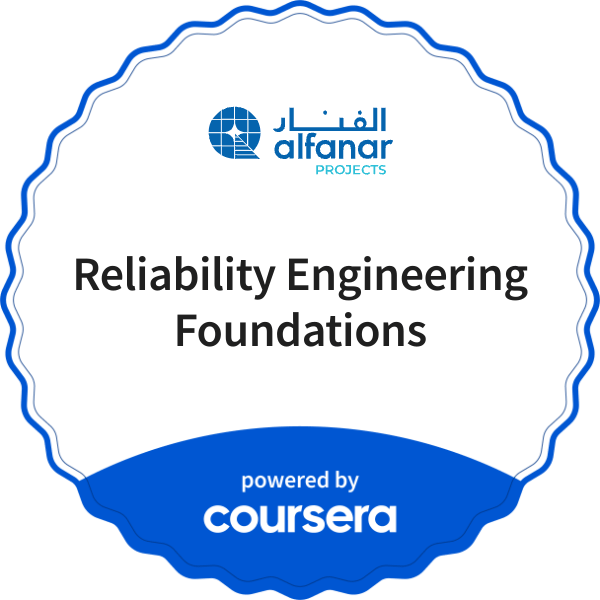Reliability Engineering Foundations completion badge issued by COURSERA
