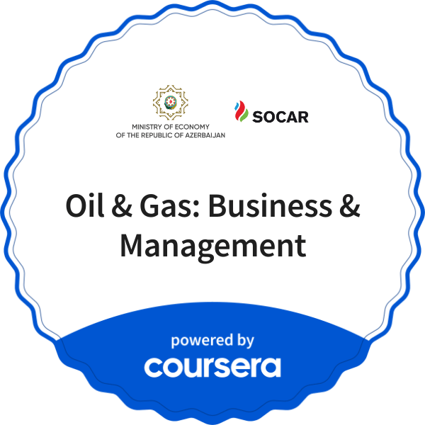 Oil & Gas: Business & Management completion badge issued by COURSERA