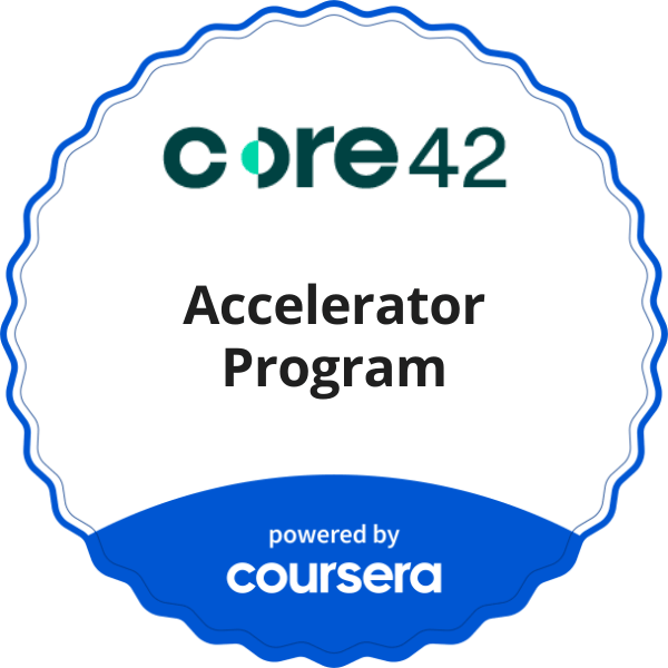 Accelerator Program completion badge issued by COURSERA