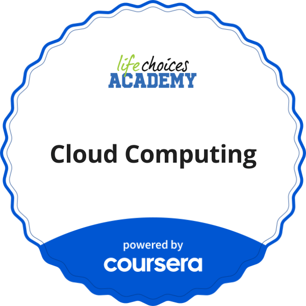 Cloud Computing completion badge issued by COURSERA