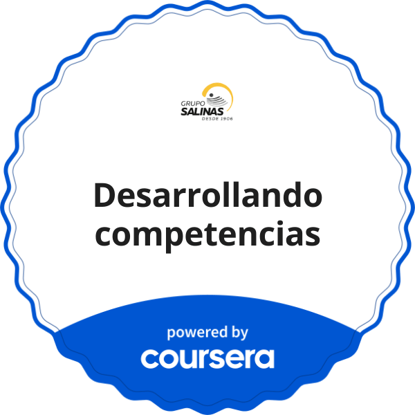 Desarrollando competencias completion badge issued by COURSERA