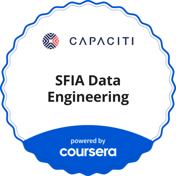 SFIA Data Engineering completion badge issued by COURSERA