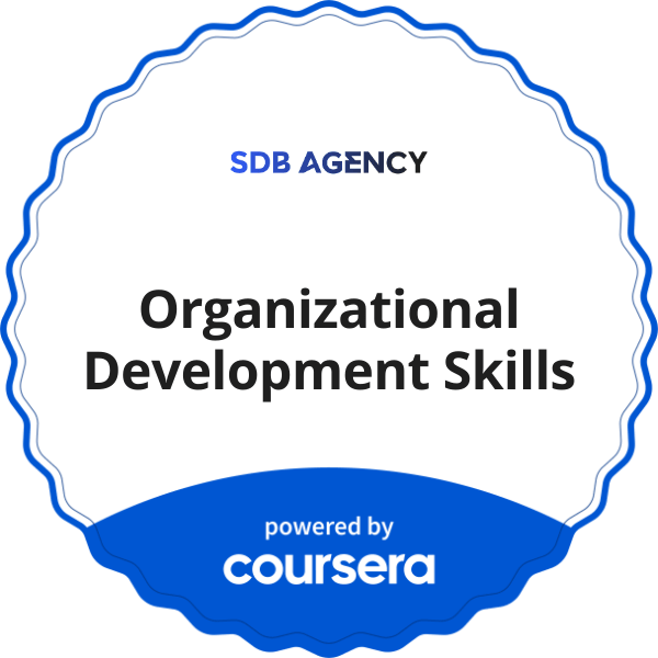Organizational Development Skills completion badge issued by COURSERA