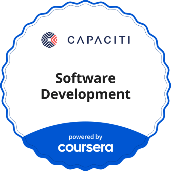 Software Development completion badge issued by COURSERA