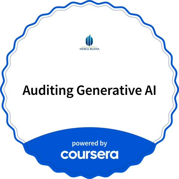 Auditing Generative AI completion badge issued by COURSERA