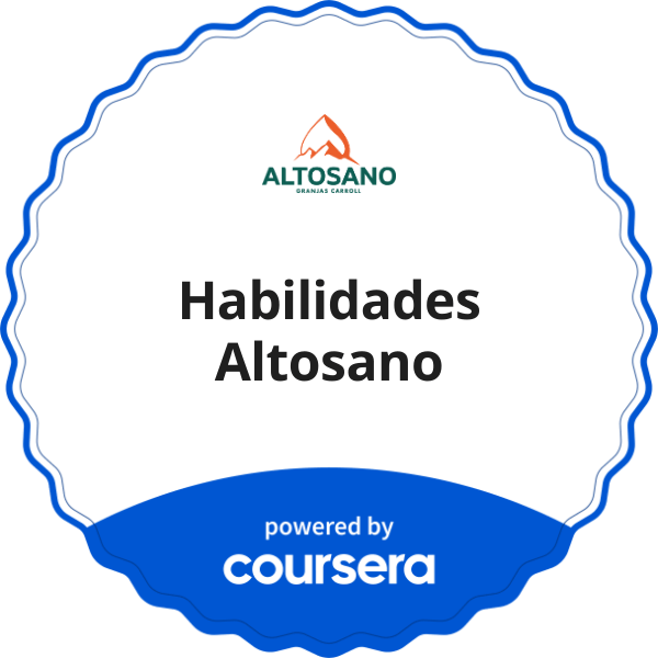 Habilidades Altosano  completion badge issued by COURSERA