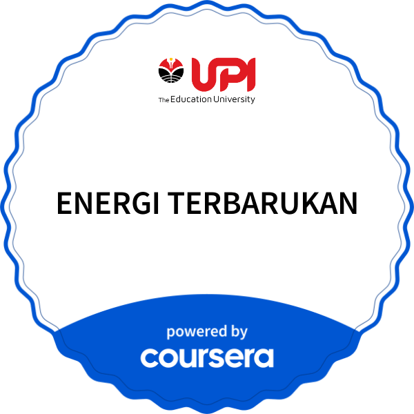 ENERGI TERBARUKAN completion badge issued by COURSERA