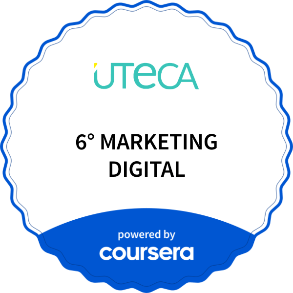 6° MARKETING DIGITAL completion badge issued by COURSERA