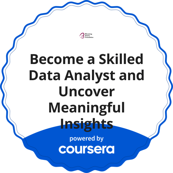 Become a Skilled Data Analyst and Uncover Meaningful Insights completion badge issued by COURSERA