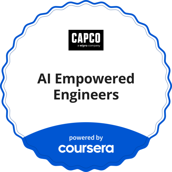 AI Empowered Engineers completion badge issued by COURSERA